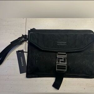 Versace Zip Pouch Fabric Nylon Barocco $995.00 Retail Authentic Hot Deal